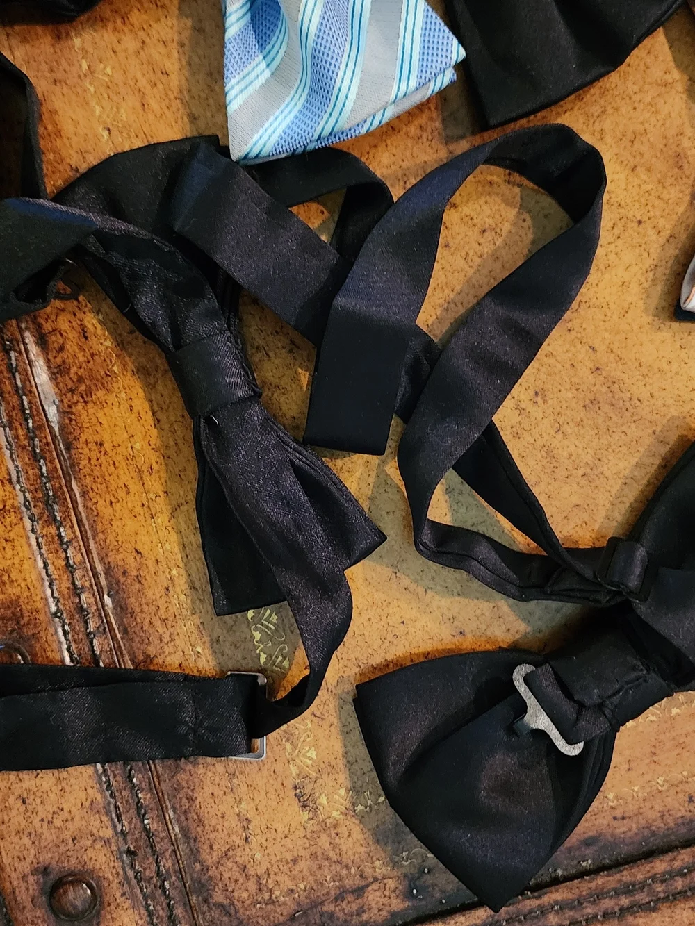 7pc Men's Pre-Tied Bow Tie Lot Chaps Apt. 9 Spring Notion Black Blue Formal